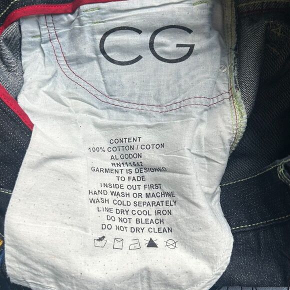 Coogi Vintage Y2K Rainbow Sneaker Jeans, Size 40 x 34, Dark Wash - Picture 6 of 8